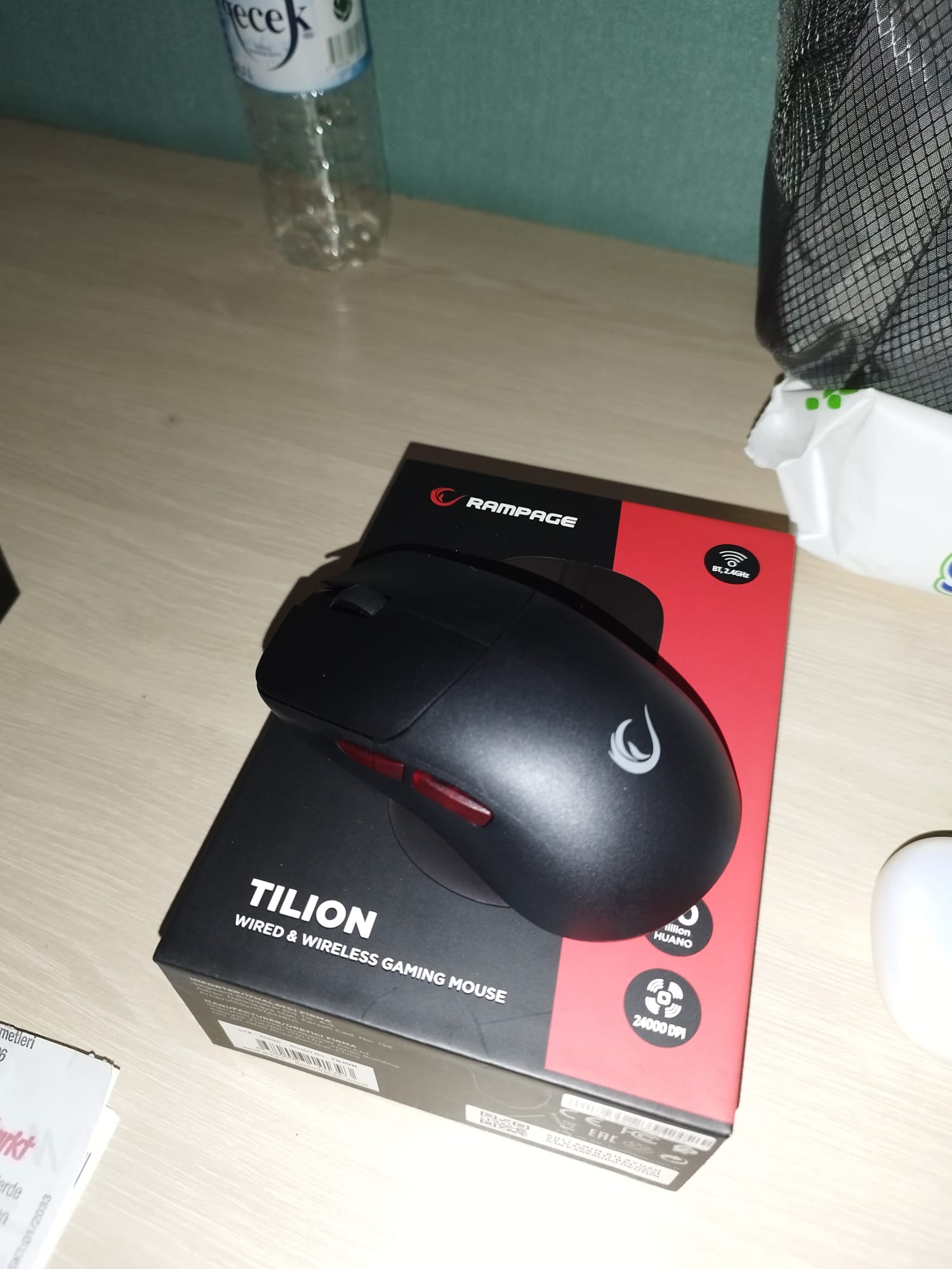 Sadece kutusundan çıkartılmış 0 Rampage Tilion kablolu ve kablosuz oyuncu mouseu - görsel 2